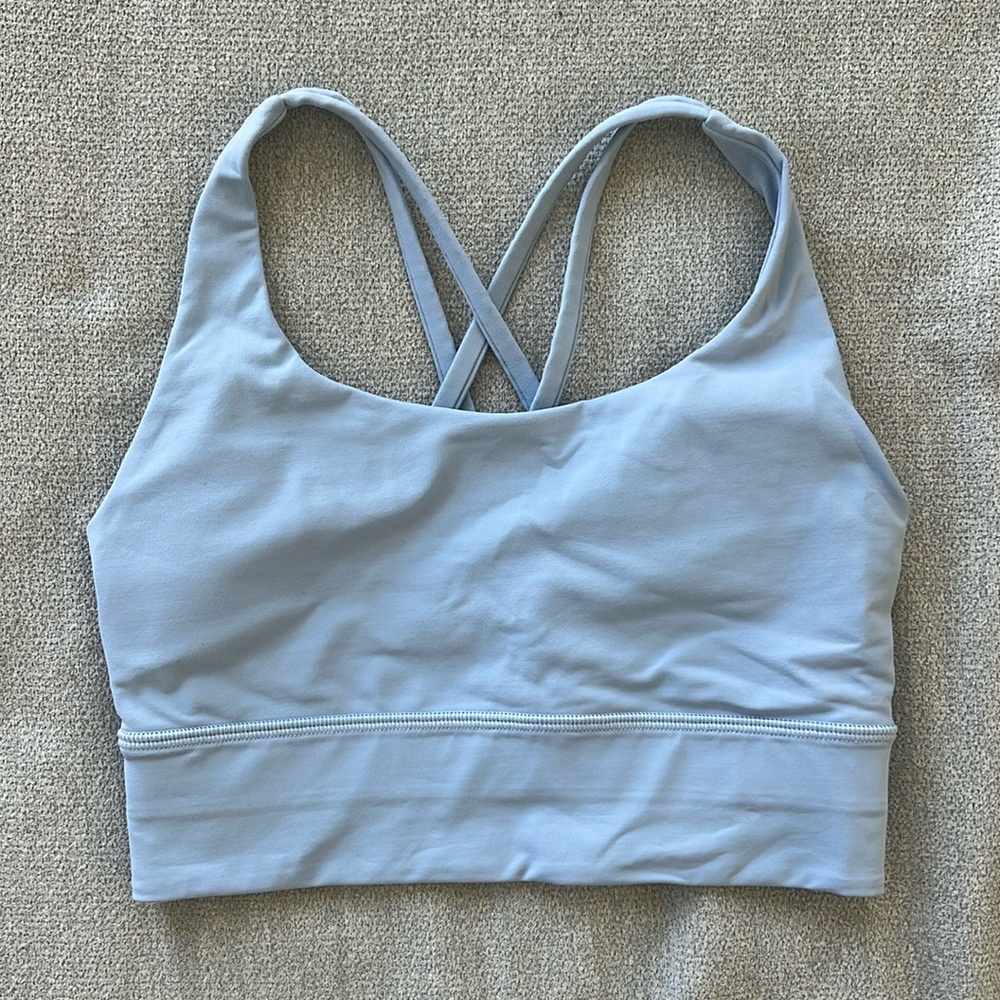 Lululemon baby blue sports bra size 4